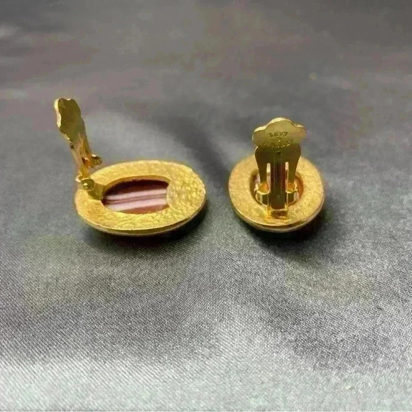 Kenneth Jay Lane KJL Vintage 60s Era Custom Costume Jewelry Earrings Clip-on - Picture 3 of 3